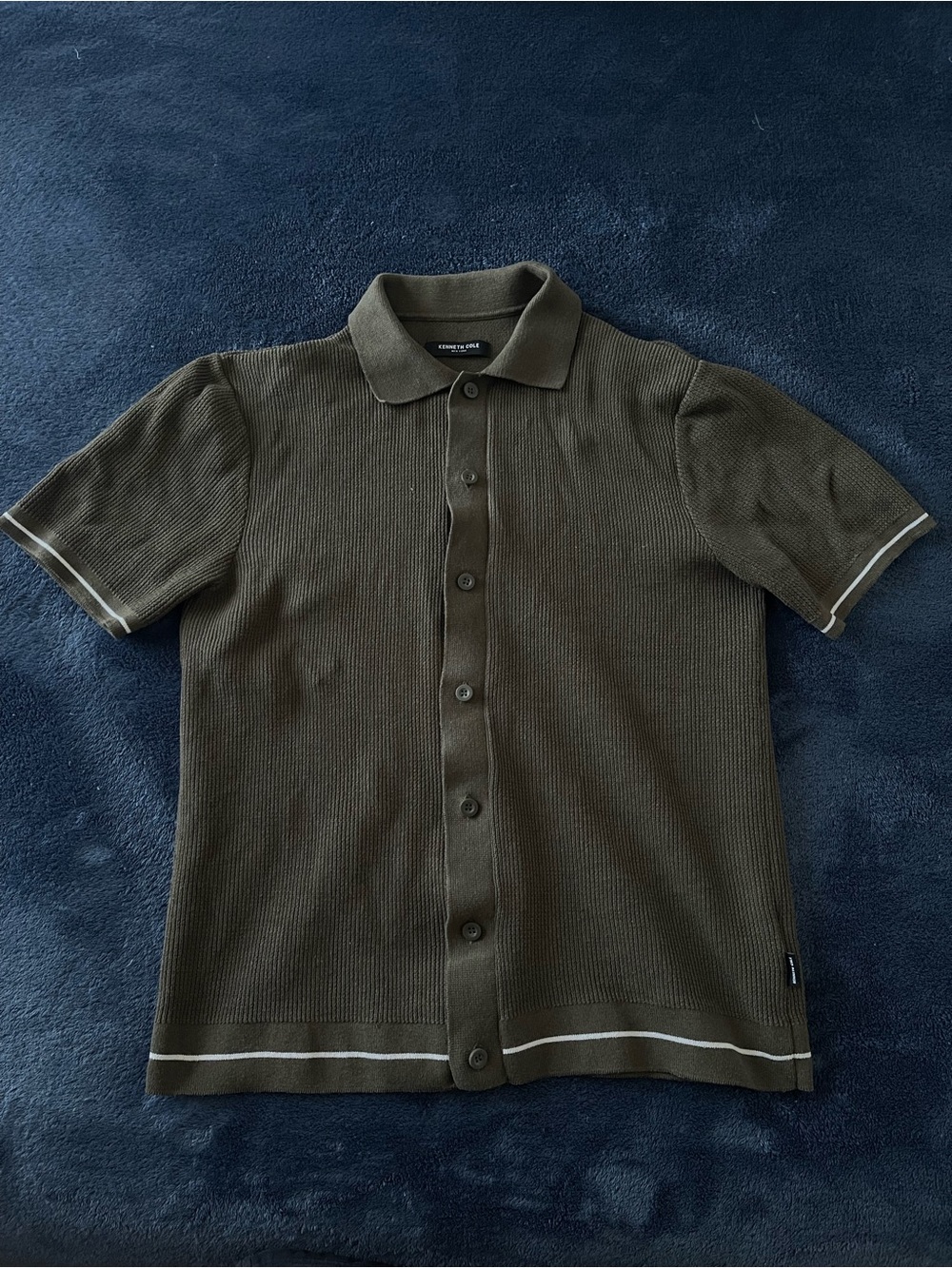 Kenneth Cole Knit Button Down Shirt